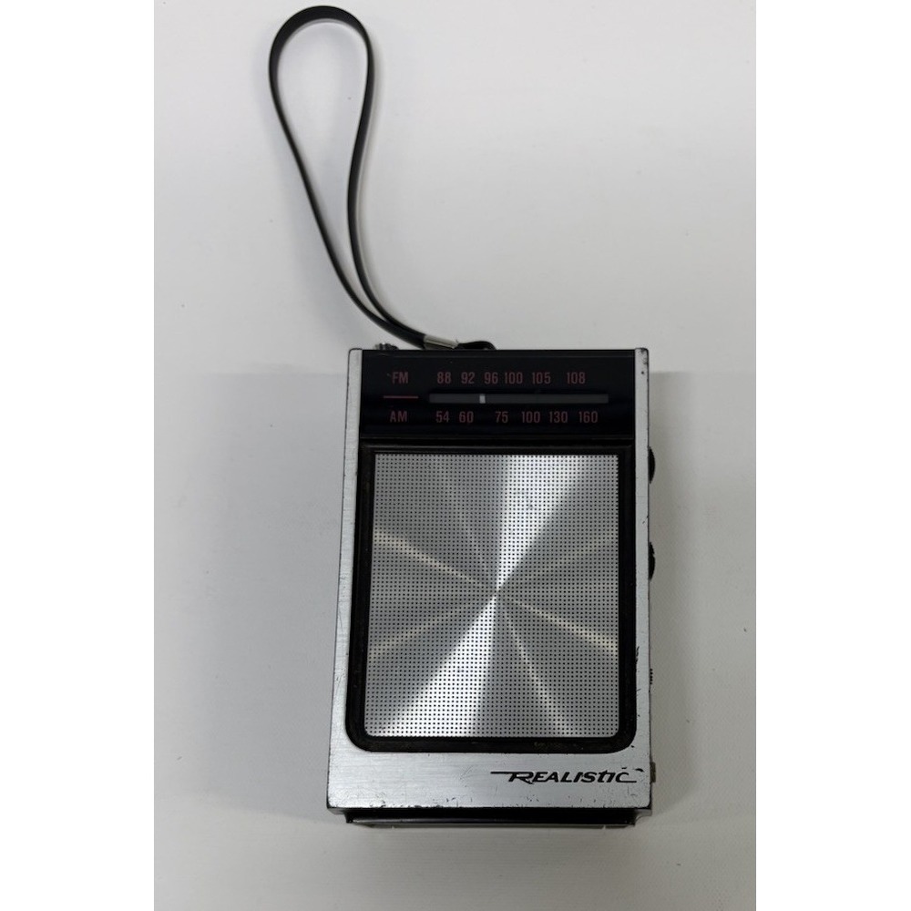Vintage Realistic AM FM Pocket Transistor Radio Radio Shack 12-116 untested